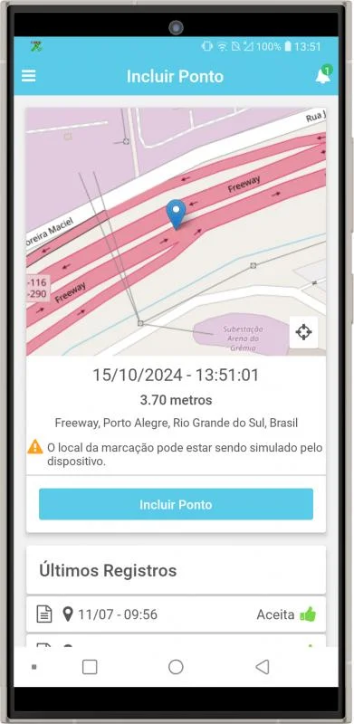 Controle de ponto com geolocalização