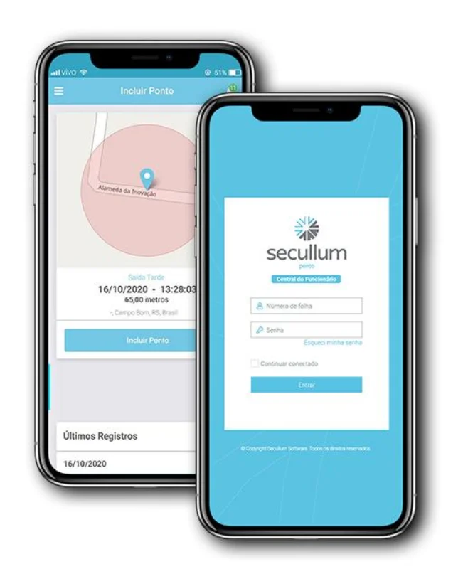 Registro de ponto eletrônico pelo celular